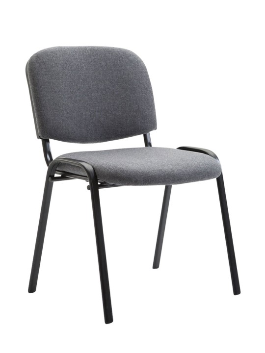 4db látogatói szék készlet Ken anyagból, szürke