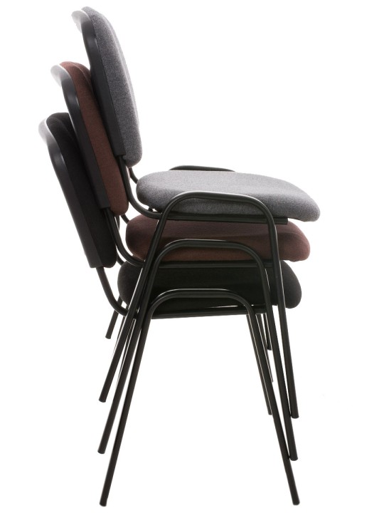 4db látogatói szék készlet Ken anyagból, narancs