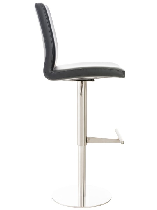 Bárszék Cadiz műbőr rozsdamentes acél, fekete