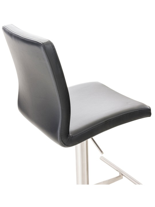 Bárszék Cadiz műbőr rozsdamentes acél, fekete