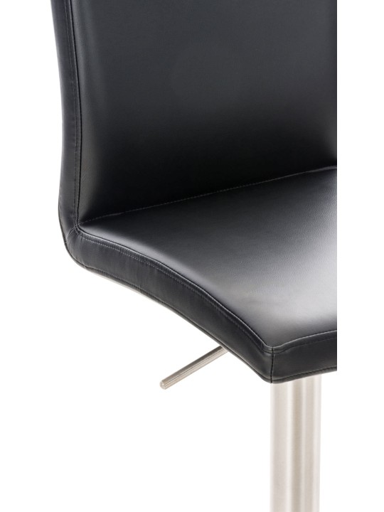 Bárszék Cadiz műbőr rozsdamentes acél, fekete
