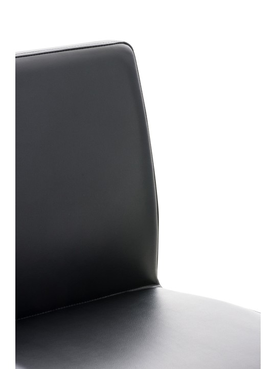 Bárszék Cadiz műbőr rozsdamentes acél, fekete