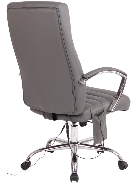 Valais műbőr irodai szék masszázs funkcióval, szürke