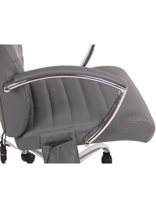 Valais műbőr irodai szék masszázs funkcióval, szürke