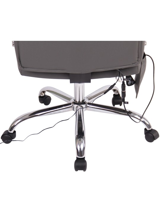 Valais műbőr irodai szék masszázs funkcióval, szürke