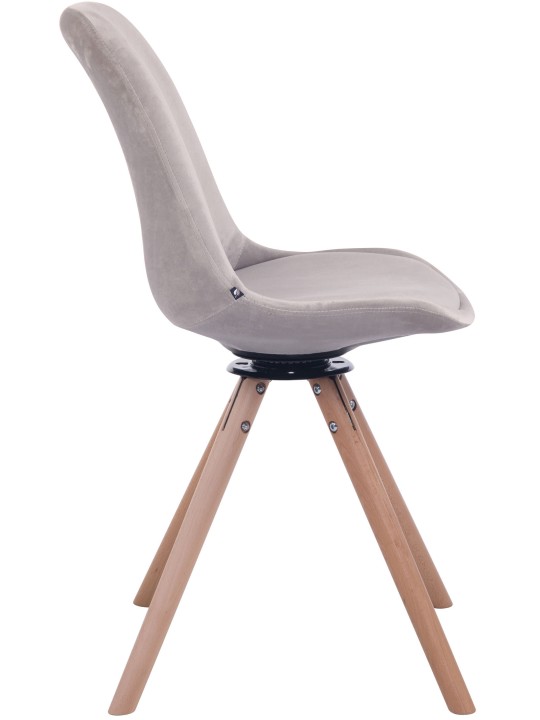 Troyes bársony kerek natúr étkezőszék, szürke Troyes bársony kerek natúr étkezőszék, szürke