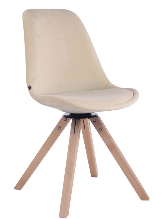 Étkezőszék Troyes bársony négyzet natúr, krém