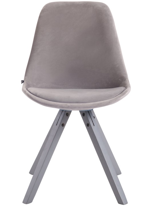 Toulouse bársony négyzet alakú látogatói szék, szürke