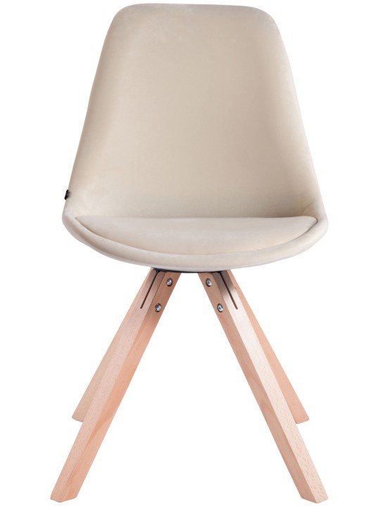 Látogatószék Toulouse bársony négyzet natúr, krém