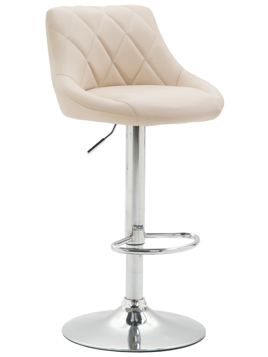 Bárszék Lazio műbőr króm, krém