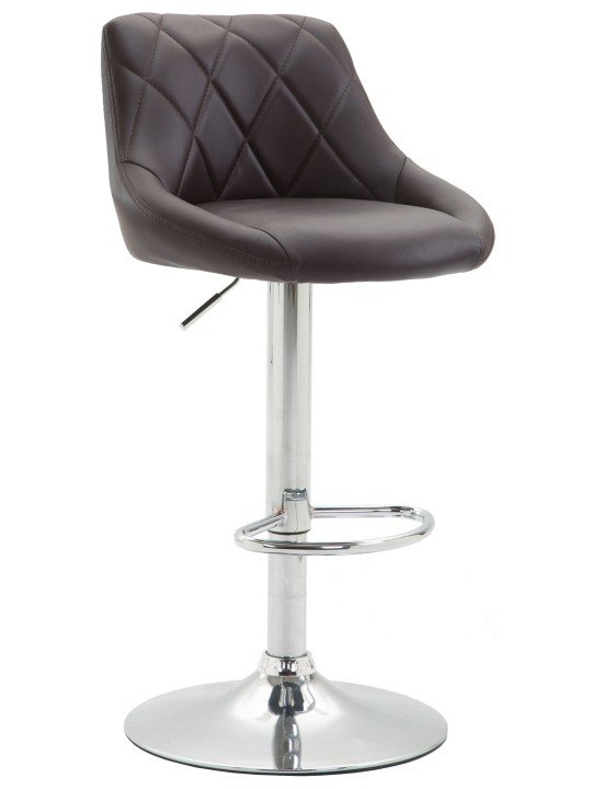 Bárszék Lazio műbőr króm, barna