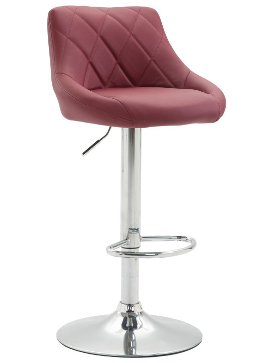 Bárszék Lazio műbőr króm, bordó