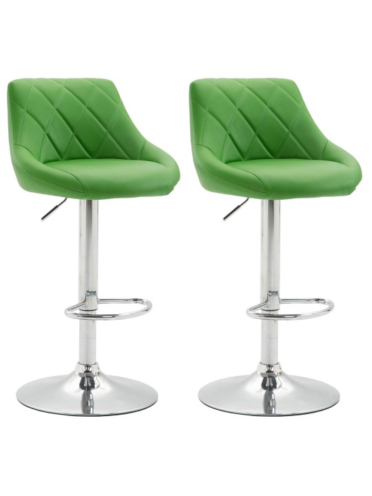2 db-os bárszék Lazio műbőr C, zöld