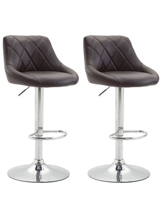 2 db-os bárszék Lazio műbőr C, barna
