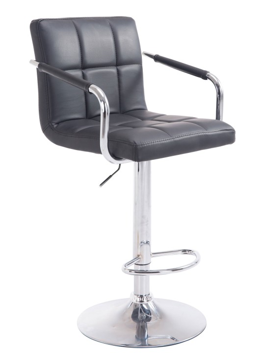 Lucy V2 krómozott bárszék, fekete