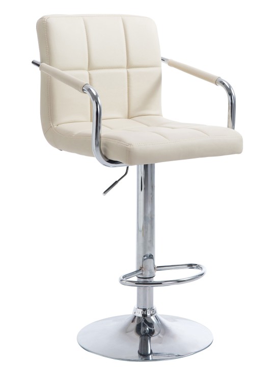 Lucy V2 krómozott bárszék, krém