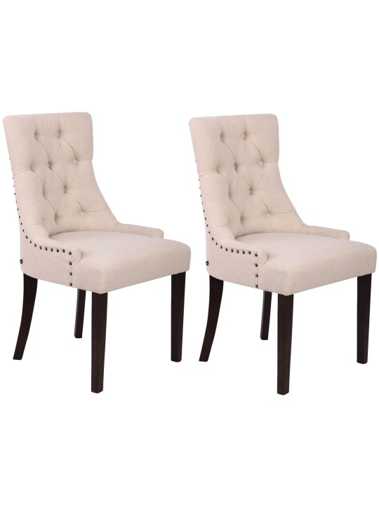 2 db étkezőszék szett Aberdeen antik szövetből, krém