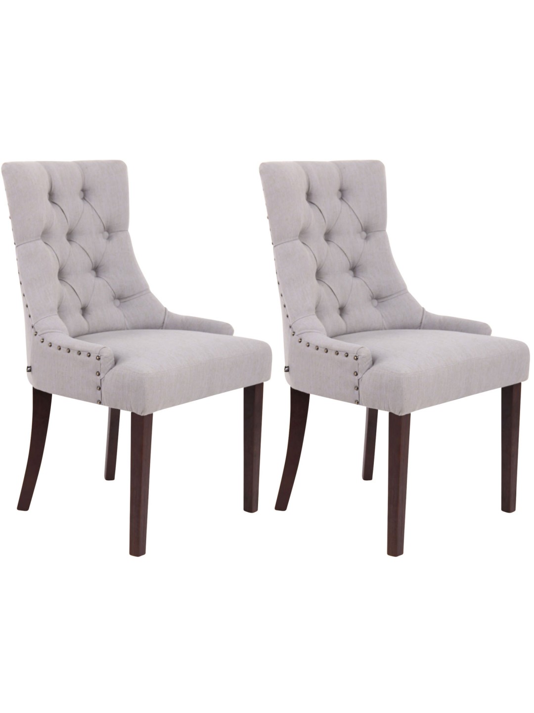 2 db étkezőszék szett Aberdeen antik szövetből, szürke