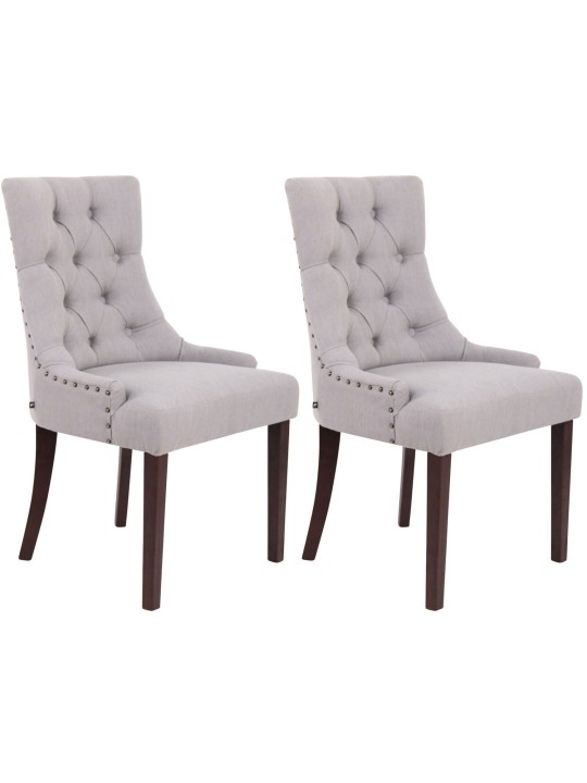 2 db étkezőszék szett Aberdeen antik szövetből, szürke