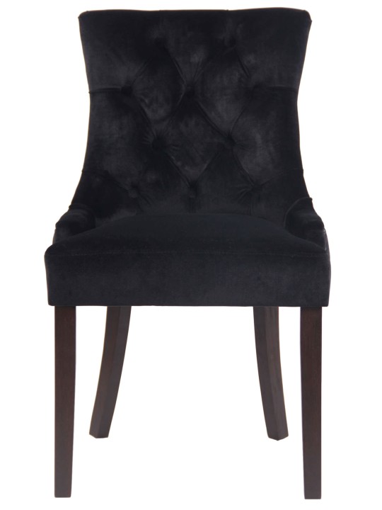 Étkezőszék Aberdeen bársony antik, fekete