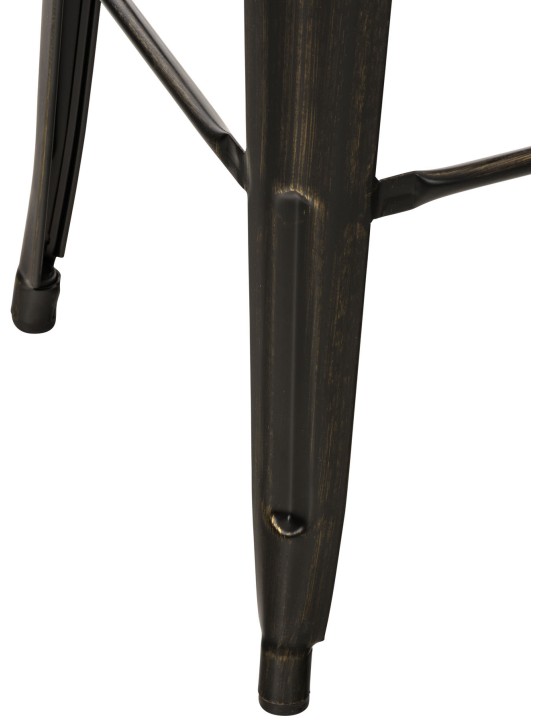 Kőműves bárszék antik, fekete-arany Kőműves bárszék antik, fekete-arany