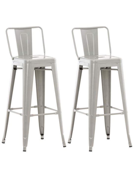 2 db Mason bárszék készlet, ezüst