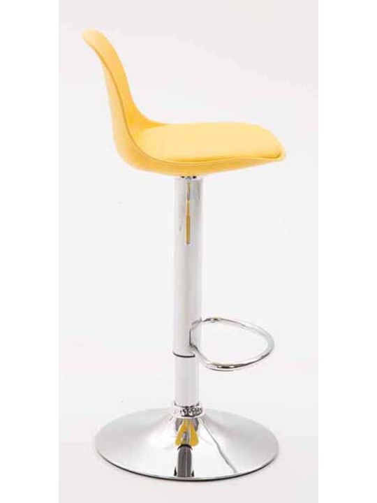 2 db bárszék készlet Kiel műanyag króm, sárga