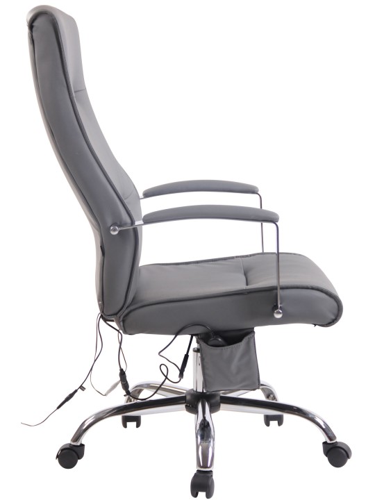 Portland műbőr irodai szék masszázs funkcióval, szürke