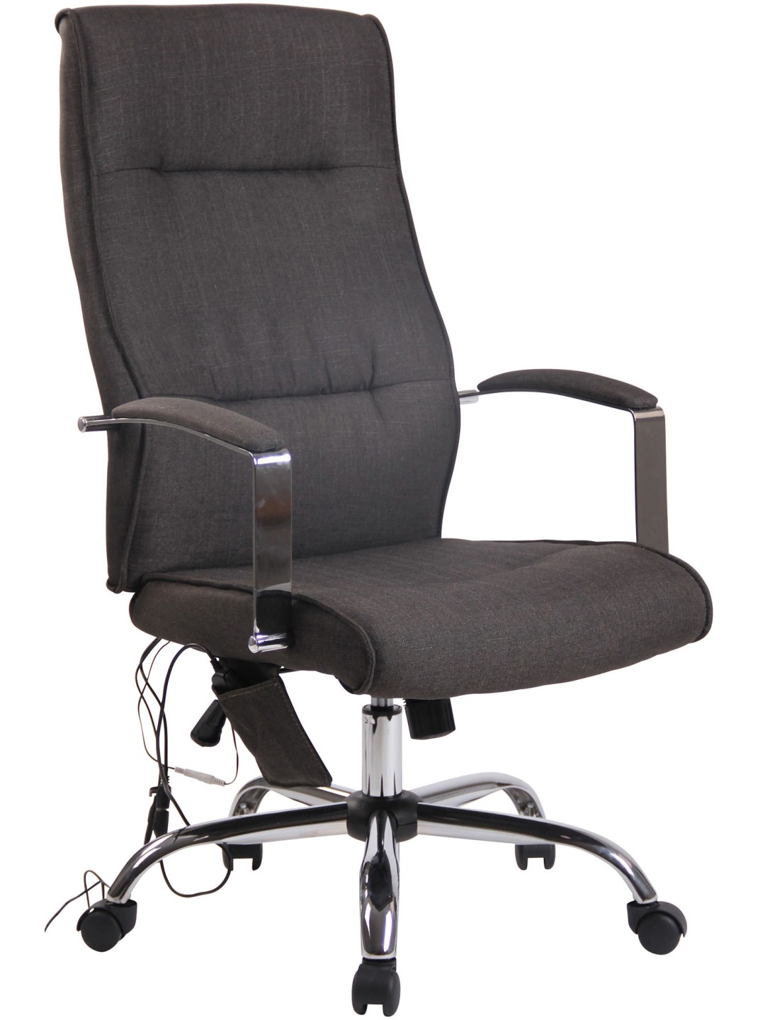 Portland szövet irodai szék masszázs funkcióval, sötétszürke