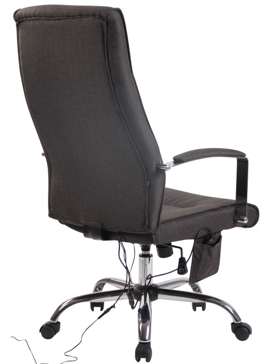 Portland szövet irodai szék masszázs funkcióval, sötétszürke