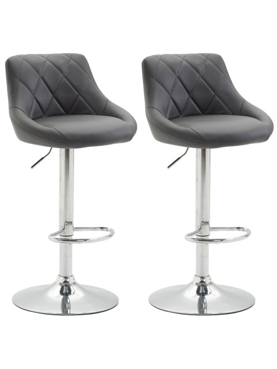 2 db-os bárszék Lazio műbőr C, szürke