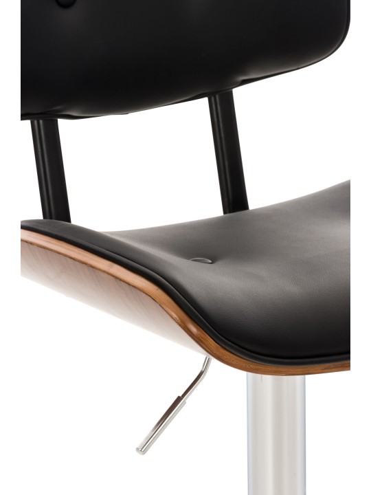 2 db bárszék készlet Sarnia műbőr, dió/fekete
