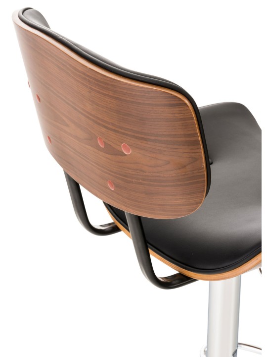 2 db bárszék készlet Sarnia műbőr, dió/fekete