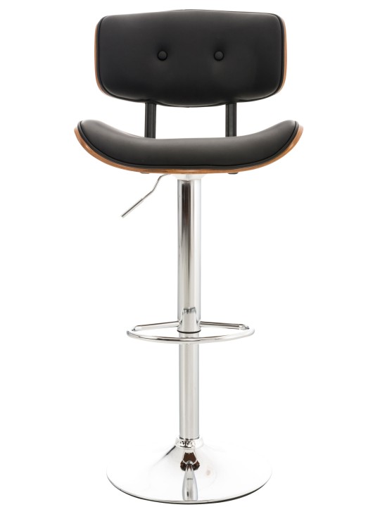 2 db bárszék készlet Sarnia műbőr, dió/fekete