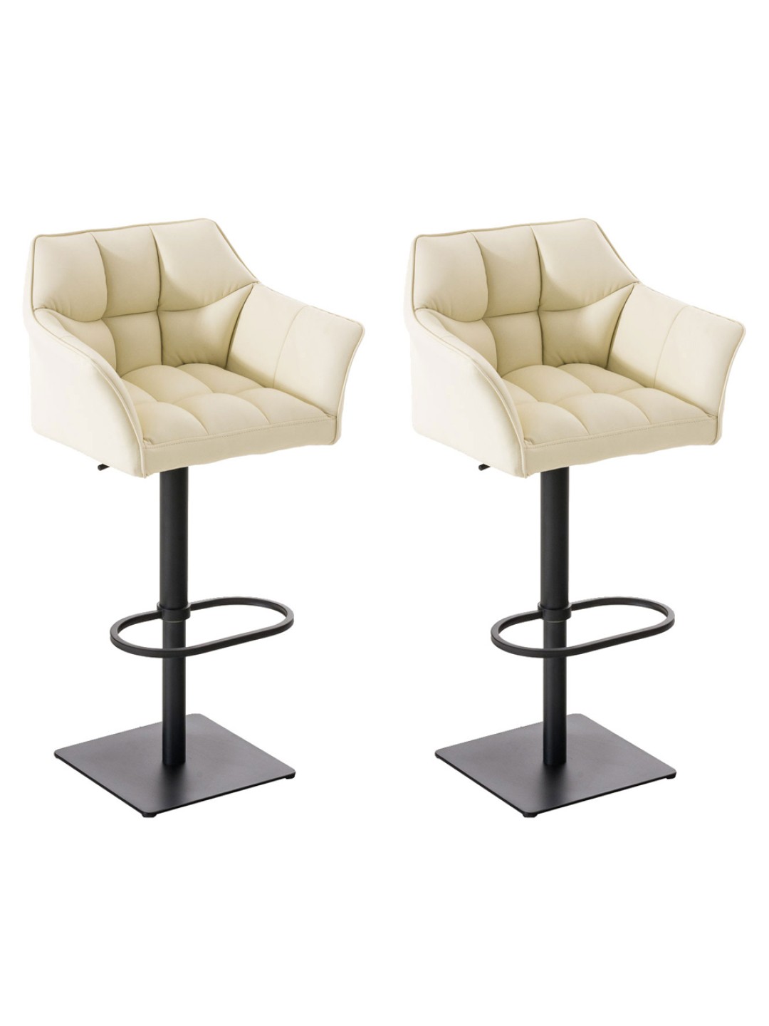 2 db bárszék szett Damaso műbőr, krém