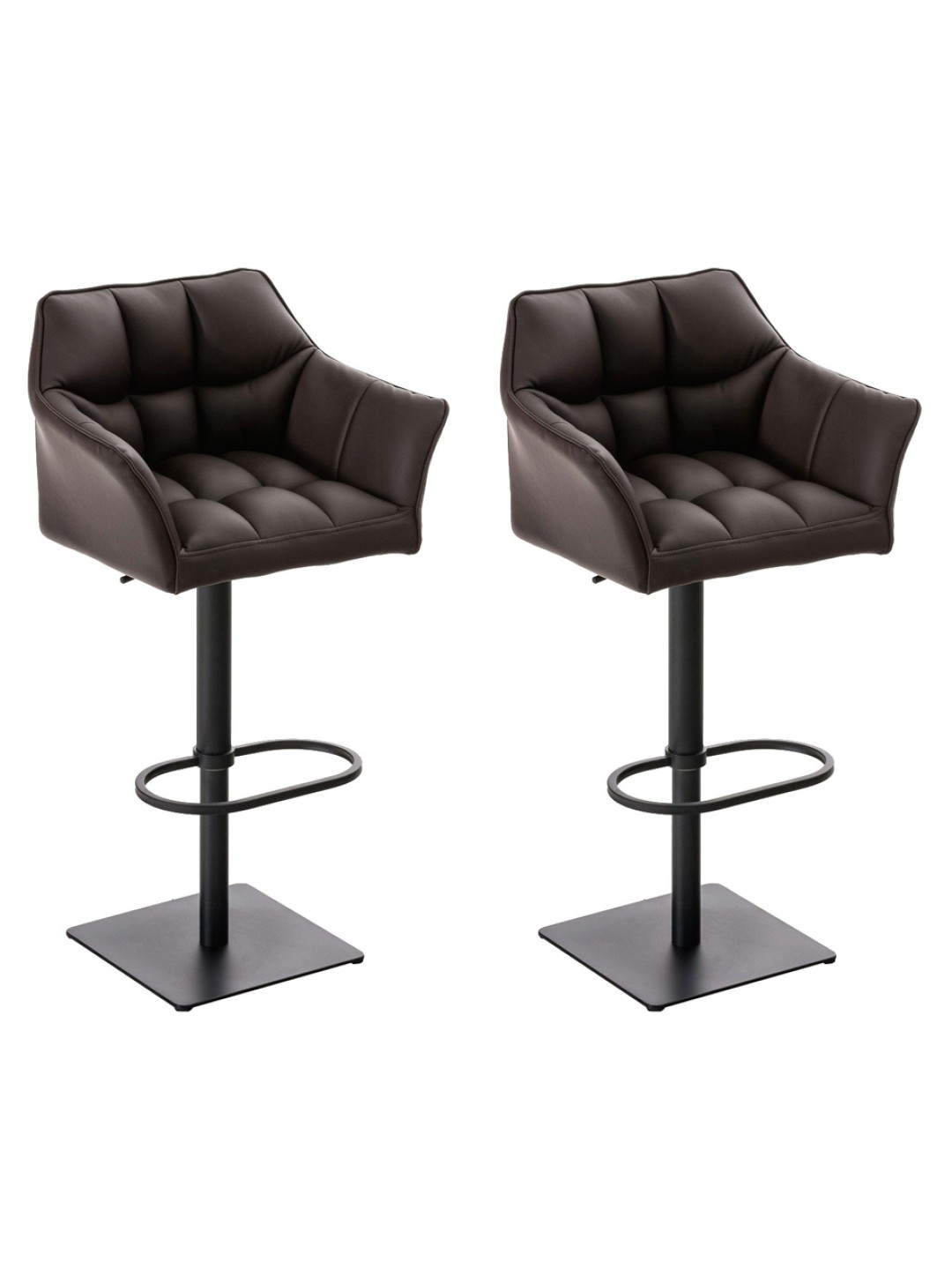 2 db bárszék szett Damaso műbőr, barna