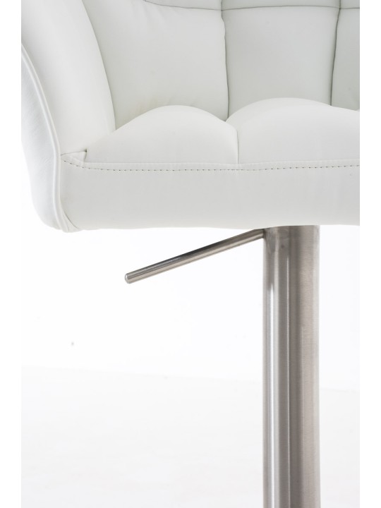 2 db bárszék szett Damaso műbőr rozsdamentes acél, fehér