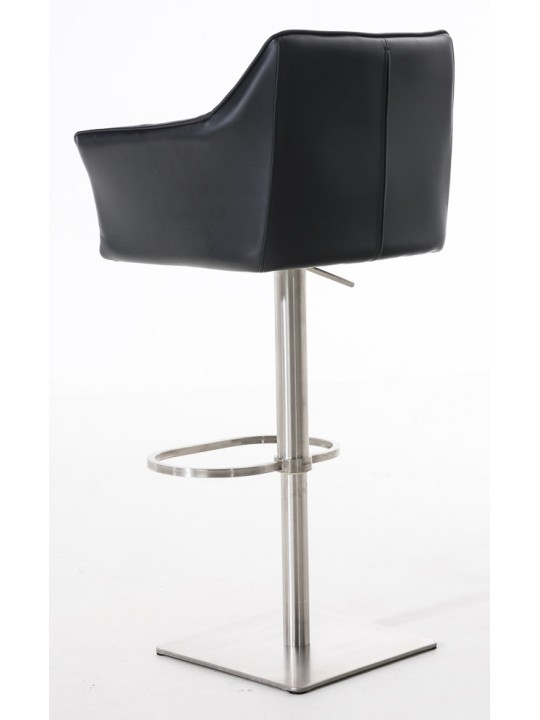 2 db bárszék szett Damaso műbőr rozsdamentes acél, fekete