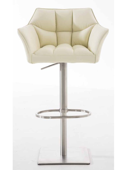 2 db bárszék szett Damaso műbőr rozsdamentes acél, krém 2 db bárszék szett Damaso műbőr rozsdamentes acél, krém