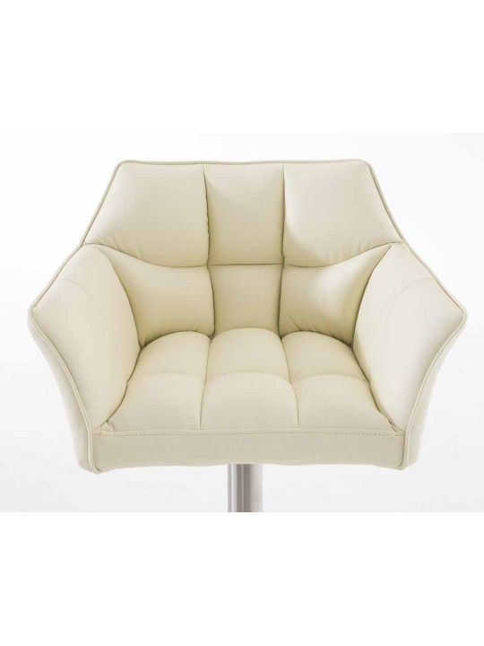 2 db bárszék szett Damaso műbőr rozsdamentes acél, krém 2 db bárszék szett Damaso műbőr rozsdamentes acél, krém