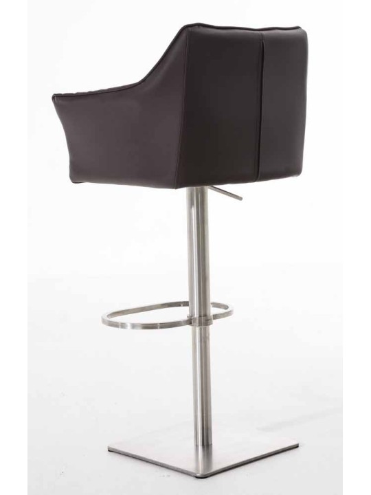2 db bárszék szett Damaso műbőr rozsdamentes acél, barna