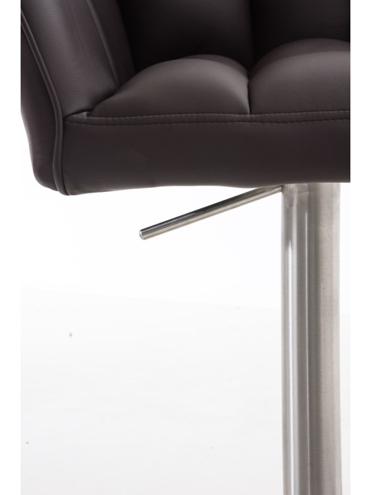 2 db bárszék szett Damaso műbőr rozsdamentes acél, barna