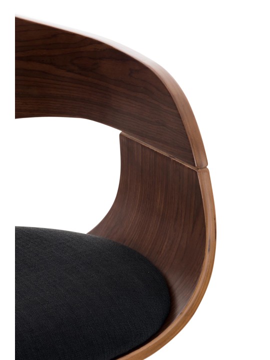 2 db Kingston C szövet bárszék készlet, dió/fekete