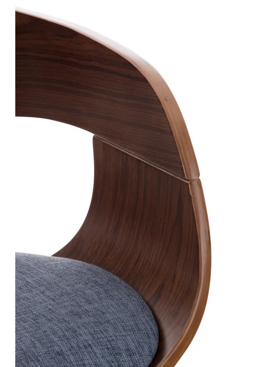 2 db Kingston C szövet bárszék készlet, dió/kék 2 db Kingston C szövet bárszék készlet, dió/kék