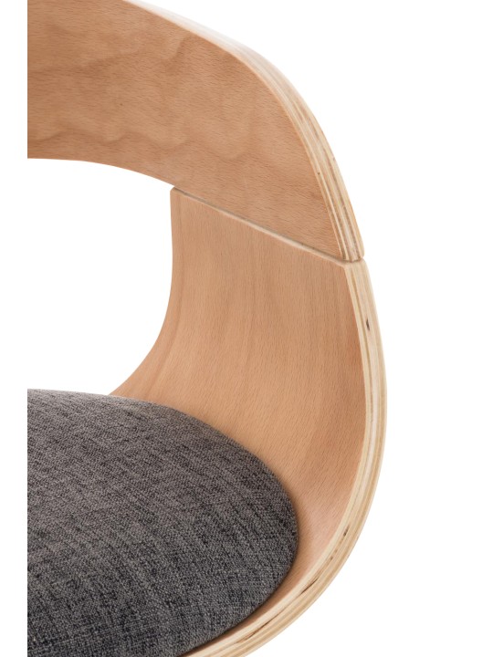 2 db Kingston C szövet bárszék készlet, natúr/világosszürke