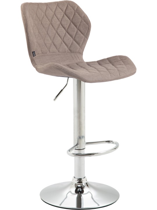 Bárszék parafa szövet króm, taupe