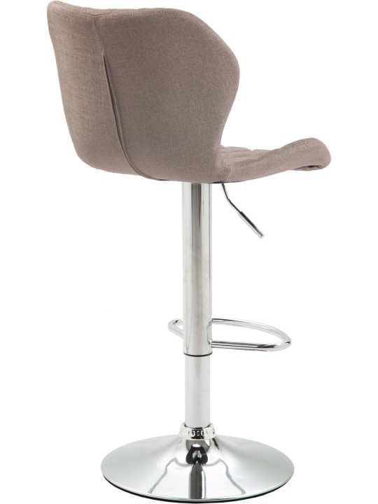 Bárszék parafa szövet króm, taupe