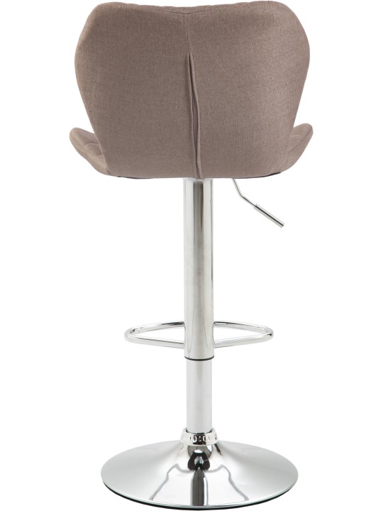 Bárszék parafa szövet króm, taupe