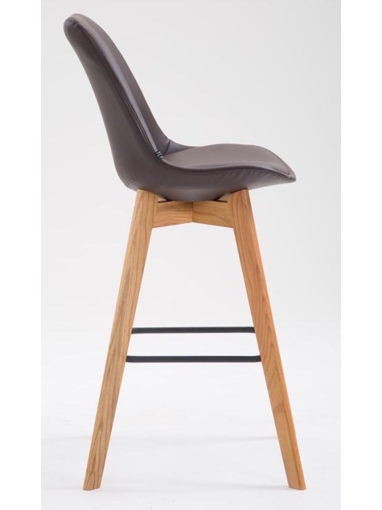 2 db-os bárszék Metz natúr műbőr szett, barna