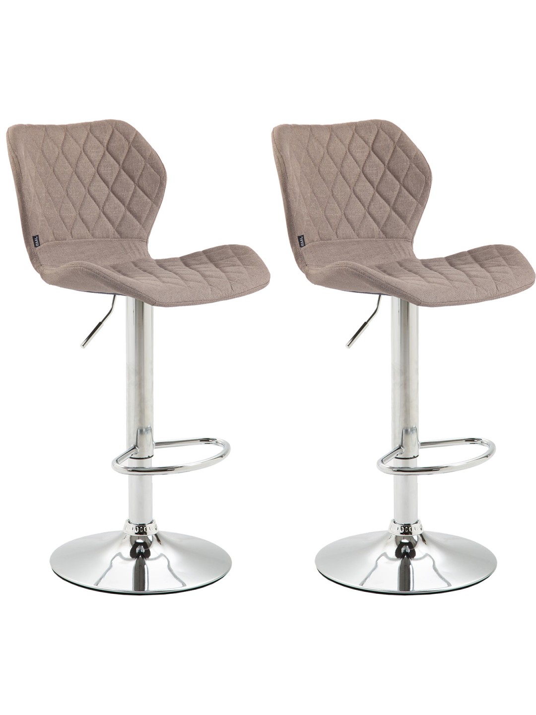 2 db bárszék szett parafa szövet króm, taupe